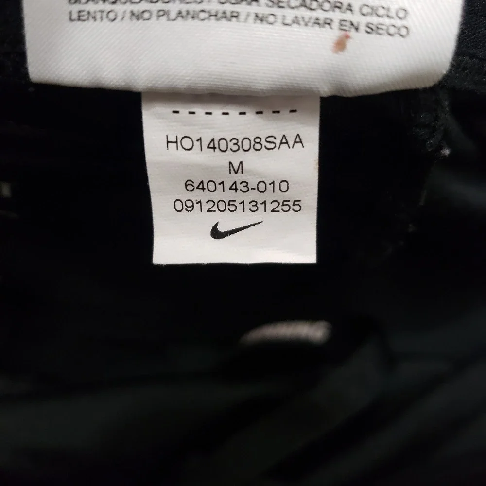 Nike Dri-FIT Leggings Womens Medium Black Drawstring Running Gym Outdoors